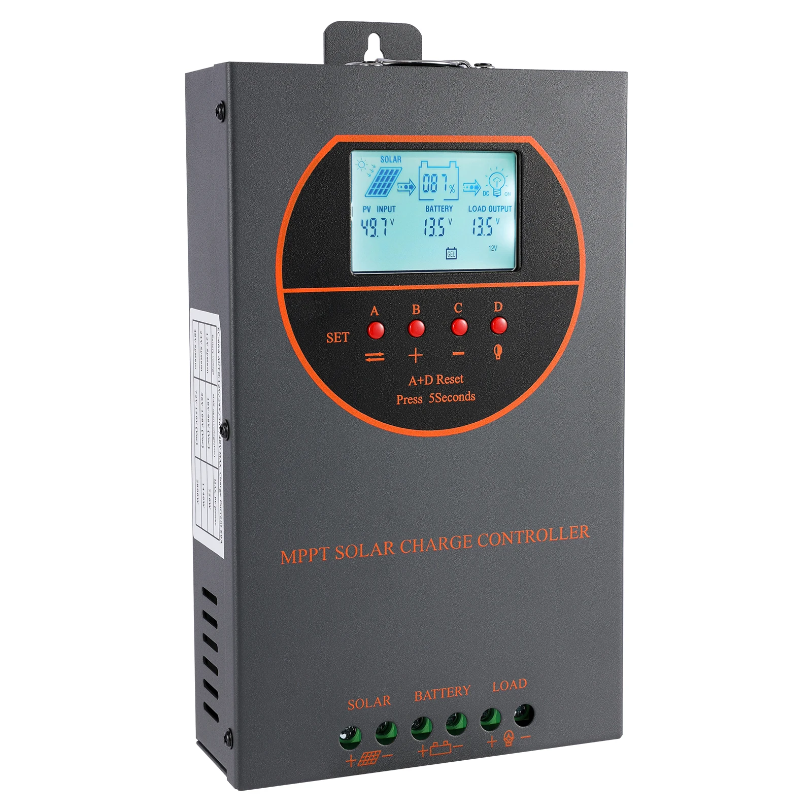 

OOYCYOO 40A Solar Charge Controller MPPT 12V 24V 36V 48V Controller 60amp Solar Charge Regulator MPPT 160V w/LCD Display Work