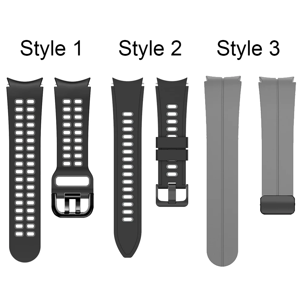 سيليكون حزام ل سامسونج غالاكسي ساعة 5 برو 45 مللي متر المغناطيسي D مشبك الرياضة الفرقة Watch5 4 44 مللي متر 40 مللي متر/الكلاسيكية 46 مللي متر 42 مللي متر سوار