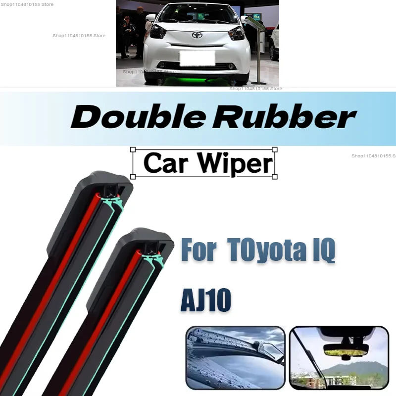 

3PCS Car Wiper for Toyota / Scion iQ AJ10 2008-2015 Front Rear Windshield Windscreen Wiper Blade Rubber Accessories