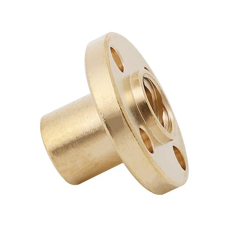 Trapezoidal T8 Screw Nut 8mm Copper Screws For Stepper Motor Lead Screw Diameter 10mm Pitch 2mm Brass 3D Printer Parts Guide