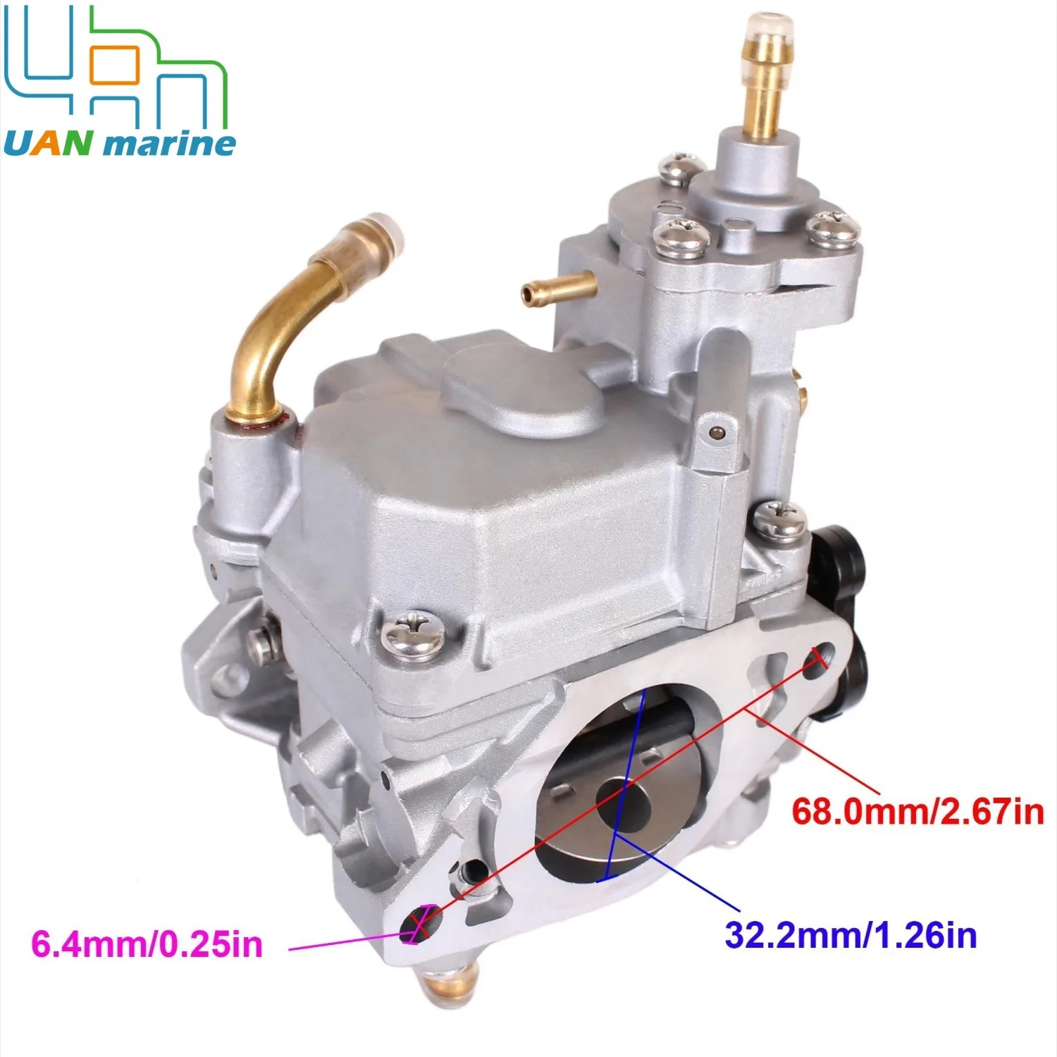 853720T15 Carburetor Assembly For Mercury Mariner Outboard 4 Stroke 10HP 15HP 20HP F10 F15 F20 15HP 853720T21 8M0109535 image 4
