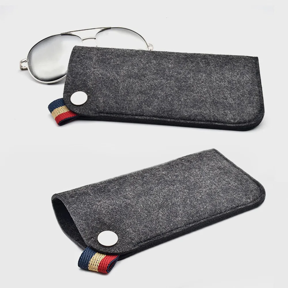 Wool Felt Portable Bag for Reading glasses Student Sun Glasses Pouch Outdoor Portable Sunglasses Bag for Eyeglasses Eyewears image 5