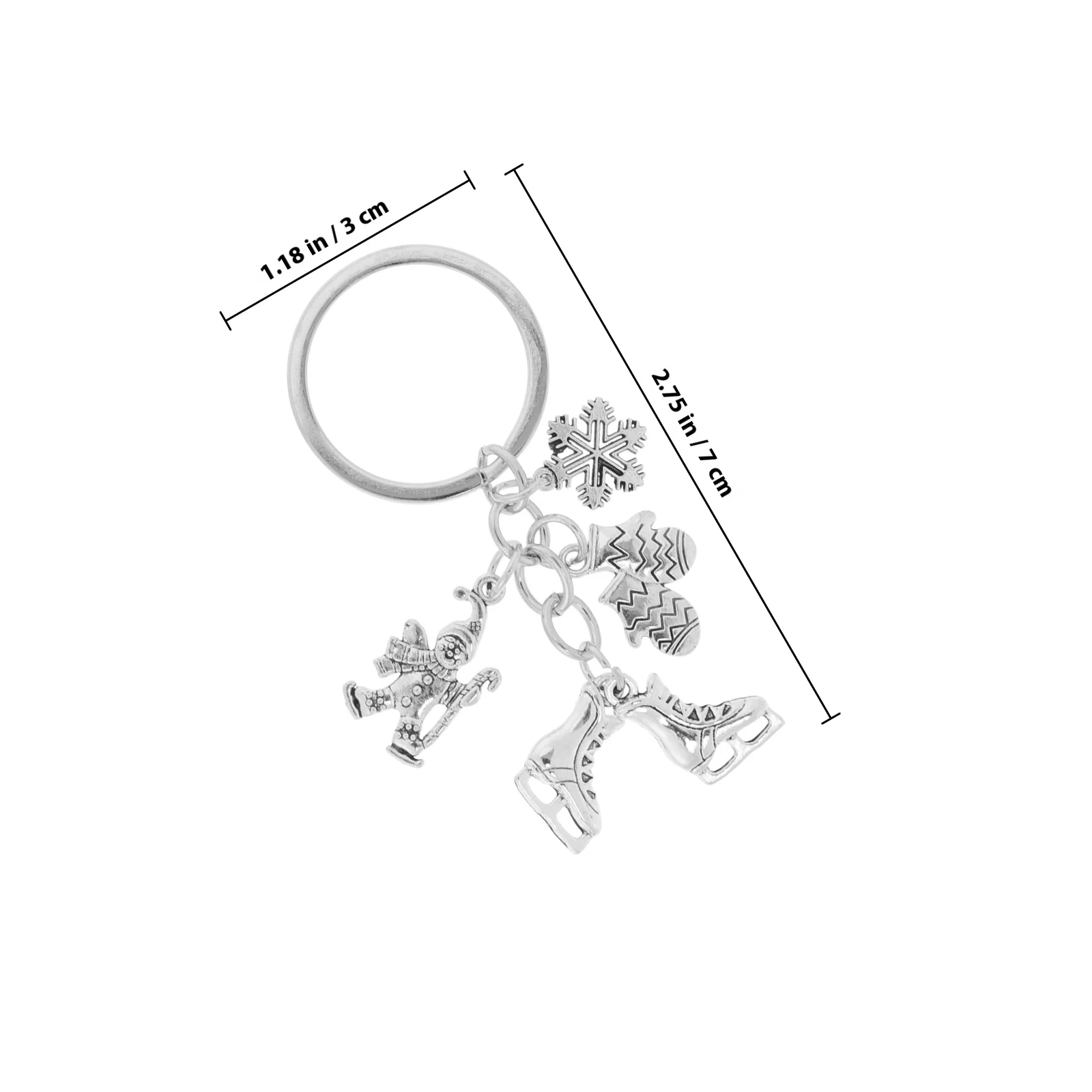 التزلج المفاتيح سبائك الزنك ندفة الثلج الشتاء الرياضة التبعي حقيبة المحفظة التزلج على الجليد هدايا الحفلات #4