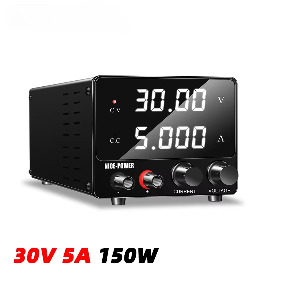 

NICE-POWER SPS-F305 Mini 150W Adjustable DC Power Supply 30V 5A Precision Knob Over Temperature Protection for LiFePO4 Testing