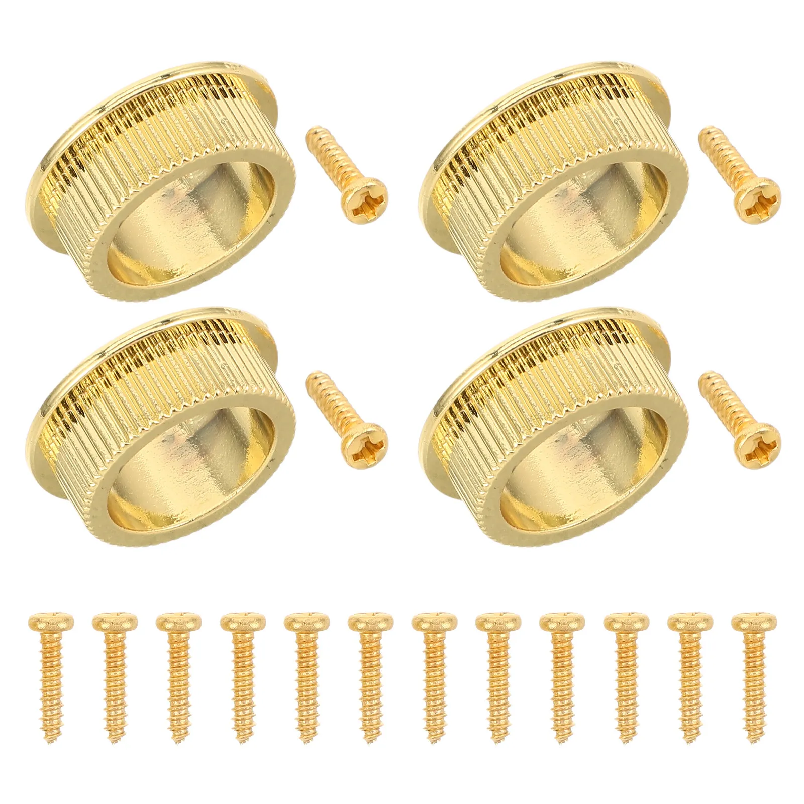 4Sets Bass Tuner Bushings Metal Threaded Screw Washers Stable Mounting Hardware Electric Guitar Accessories Bass Accessories