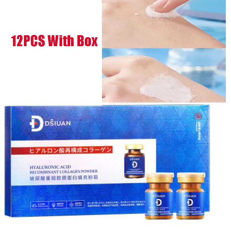 12pcs Polypeptide Collagen Filling Powder Serum Face Cream Moisturizing Nourishing Beauty Skin Care Product Powder Essence