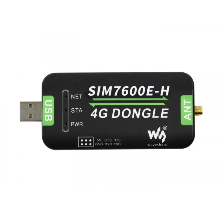 

SIM7600E-H 4G DONGLE,GNSS Positioning, 150Mbps downlink/50Mbps uplink ,For Europe/the Middle East/Africa/South Korea/Thailand