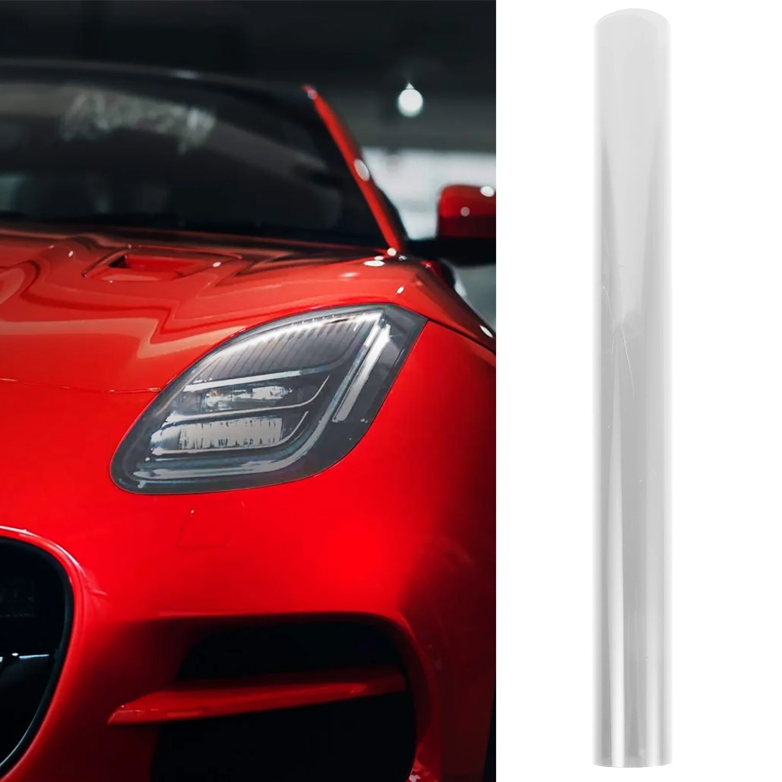 

Car Light Color Change Film 40x120cm 3 Layer Glossy Transparent Headlight Tail Fog Light Tint Film Scratchproof Uv Protection