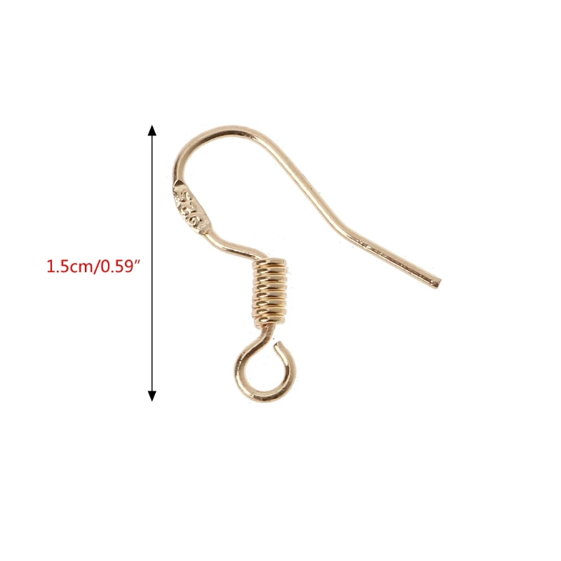 652F 10Pieces/set Premium Earring Making Supply Hypoallergenic Earring Fish Hook Nickel-Free Ear Wires Great for DIY Earring