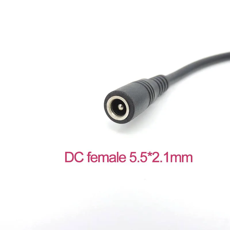 0.7M Long 12V 24v DC 1 Female to 2 3 4 5 way Male connector Cable Power Supply extend Splitter Plug 18awg 7A for strip 5.5x2.1mm