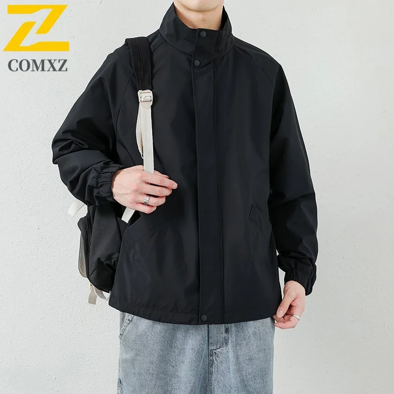 COMXZ 2025 Men Women Bestseller Couple Loose Fit Big Size Spring Autumn Coat Jacket Casual Sport Windbreaker Outdoor Shirt Wear