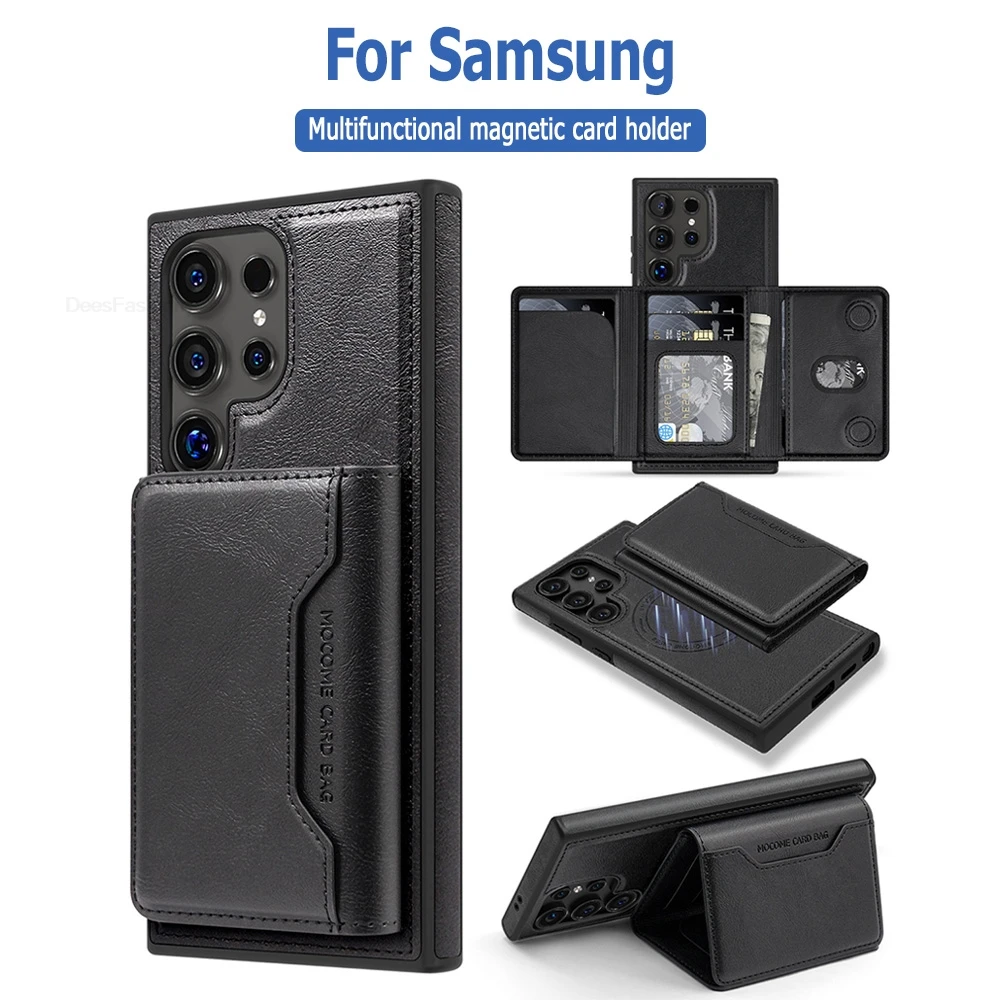Detachable 2in1 Magnetic Wallet Case For Samsung A56 A57 A37 A26 S26 S25 Ultra S24 FE S23 S22 Cover With Multi Cards Pocket