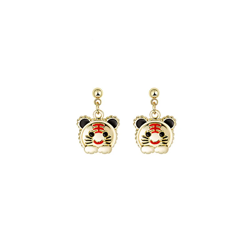 

Chinese Style Chinese Knot Lucky Cat Lantern Dangle Earrings for Women Luxury Wedding Earrings New Year Gift Fashion Jeweley