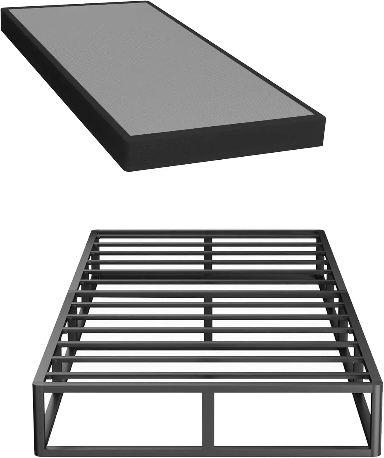 

Twin Box Spring, 5 Inch Box Spring For Twin Bed, Heavy Duty Metal Bed Frame With Fabric Cover, 3000Lbs Max Weight Capacity Bed