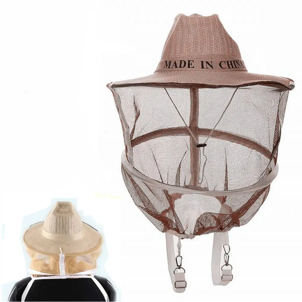 

New Net Veil Beekeeper Anti Bee Hat Head Face Protector Retractable Neck Beeproof Hat Convenient Lightweight Beekeeping Tools
