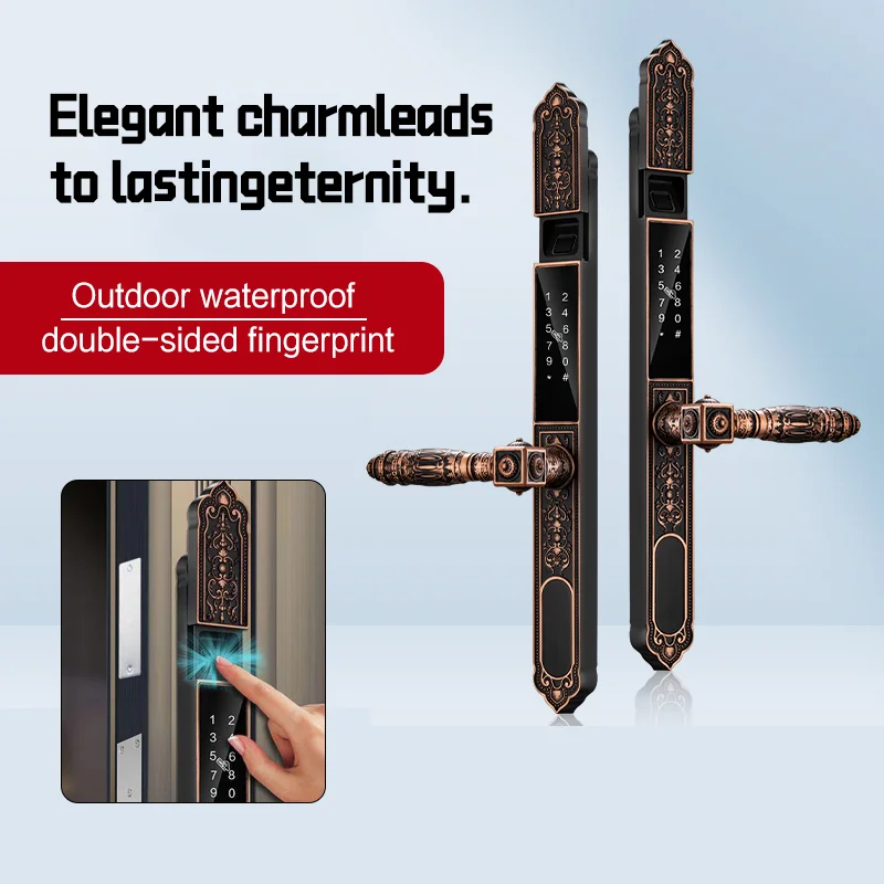 Patio Fence Smart Lock with Fingerprint Recognition Can Use Door Locks