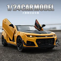 1:24 Chevrolet Camaro Alloy Car Model Sound And Light Pull-Back Toy Car Die-Cast Sports Car Boys Collection Ornaments Gift A327