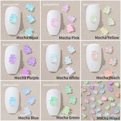 Neon Mocha 5.5x6.5mm Bear-Shaped Wholesale Flat bottom Nail Art rhinestones Self-Adhesive Shiny Glass Crystal 3D Nail Decoration