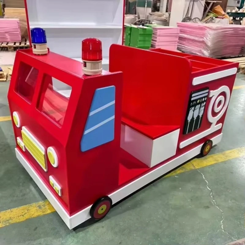 

Large size wooden children's fire engine for the house