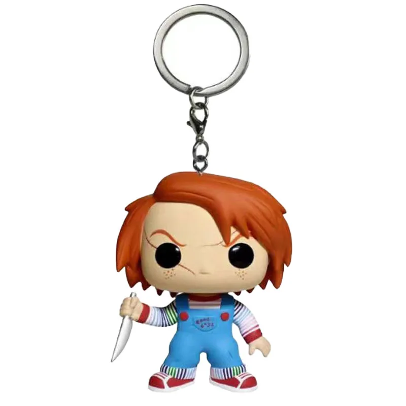 Child's Play Chucky Keychain Horror PVC Statue Action Figurine Desk Collectible Anime Model Toys Figures Gift