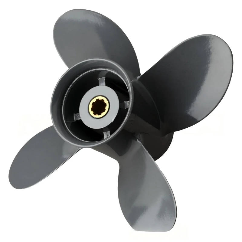 Marine Replacement Propeller 4 Blade Motor Propeller with Part 58134-ZV4-010AH 9 1/4 x 10 Size 8 Tooth Hub for BF8D