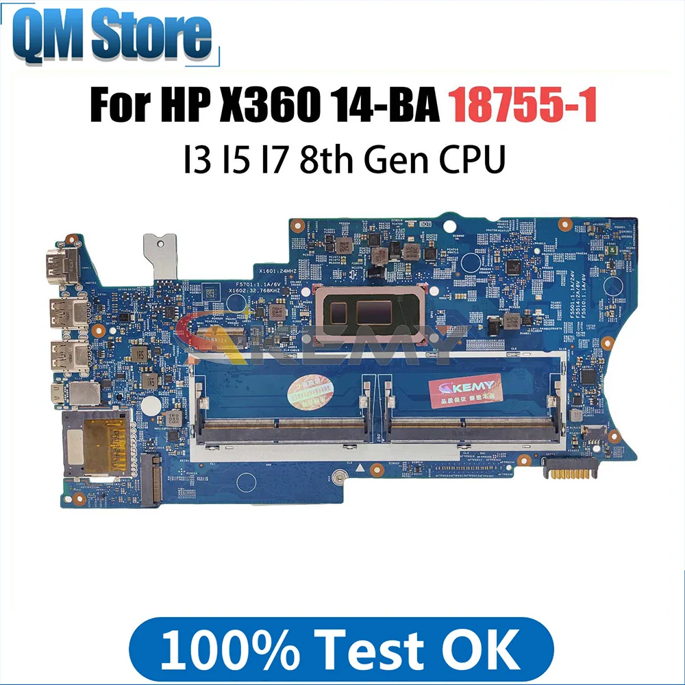 

Computer Mainboard For HP X360 14-BA L39180-001 L41253-00 Laptop Motherboard With i3-8145U i5-8265U i7-8565U CPU