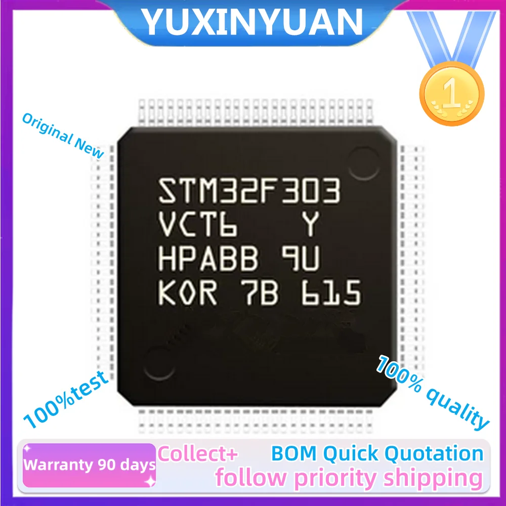 1PCS  STM32F303VCT6  LQFP-100  STM32F303CCT6  STM32F303VBT6 100% New Original Chipset  IC in stock,100%test