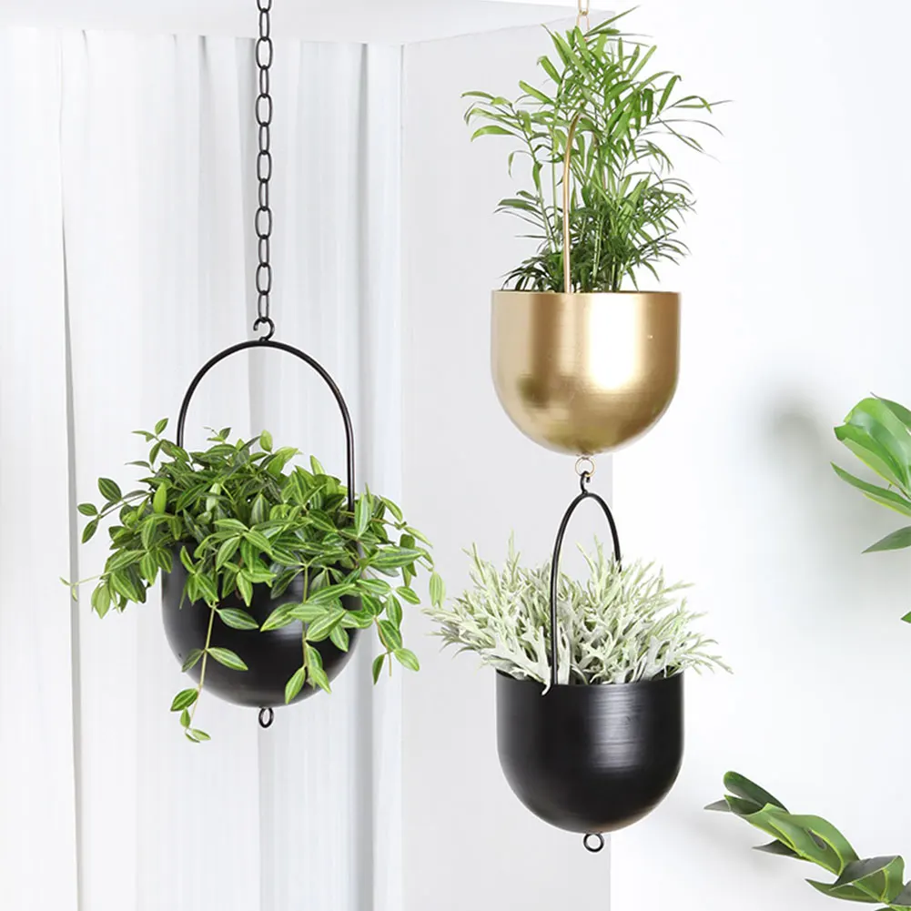 Hanging Planter Pots Modern Plant Pot Container Minimalist Hanging Plant Baskets Creative for Indoor Outdoor Garden Balcony