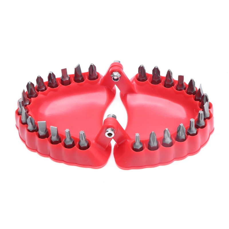 1Set Electric Screwdriver Drill Bit Denture Holder for Drill Teeth Model Design Fits 1/4 Inch Hex and Drive Bit Adapter