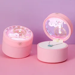 LED Induction Light Quicksand Ferris Wheel Jewelry Box Luxury Fashion Jewelry Packaging Box Ring Pendant Box