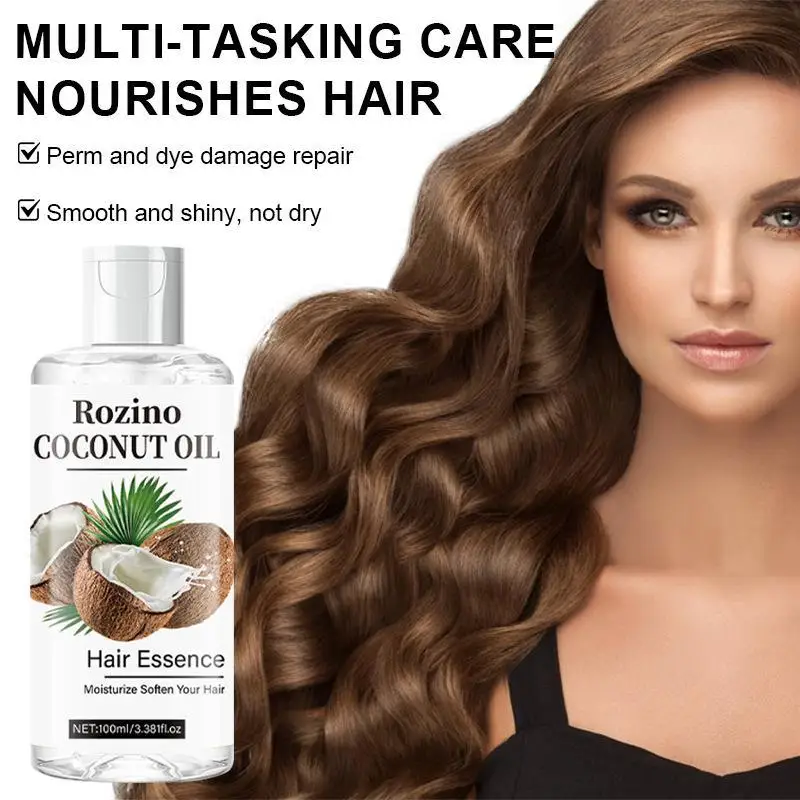 Aceite de coco puro Natural de 100ml, aceite virgen Extra orgánico, prensa, aceite esencial para el cuidado de la piel de coco, aceite de coco frío, el mejor cabello P4M8