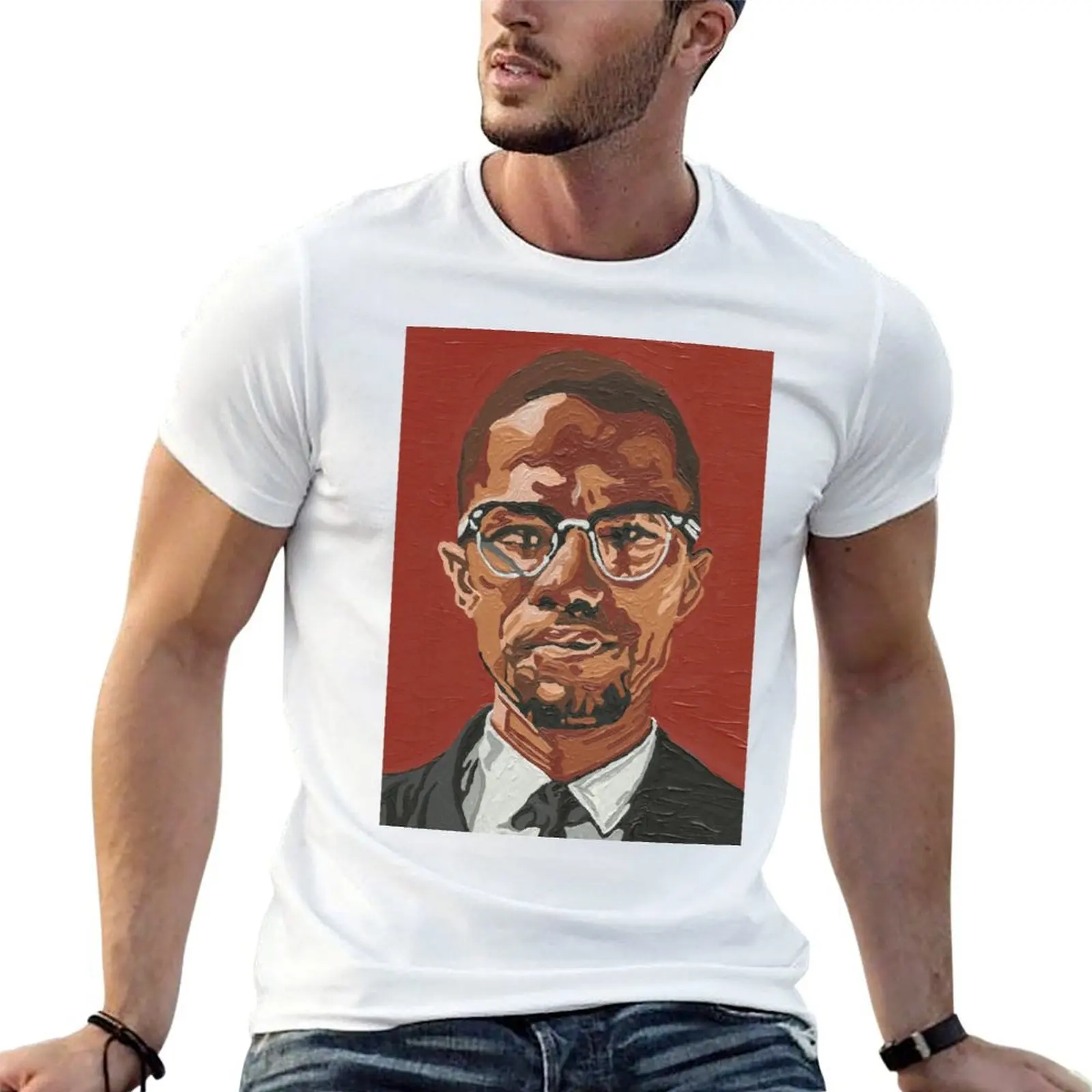 

Malcolm X T-Shirt t shirts for man pack cotton man t shirt graphic T-Shirt
