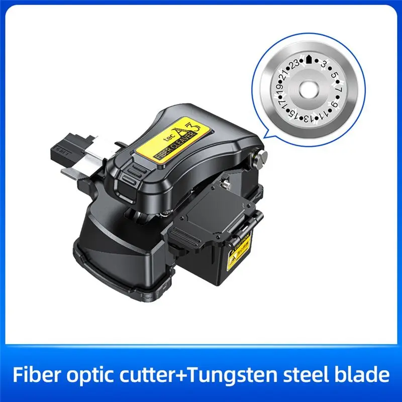 B24B Fiber Optic Cleaver A3 One-Step Full Automation Hochpräziser Optical Fiber Fusion Splicer Cutter + Ersatzklingen