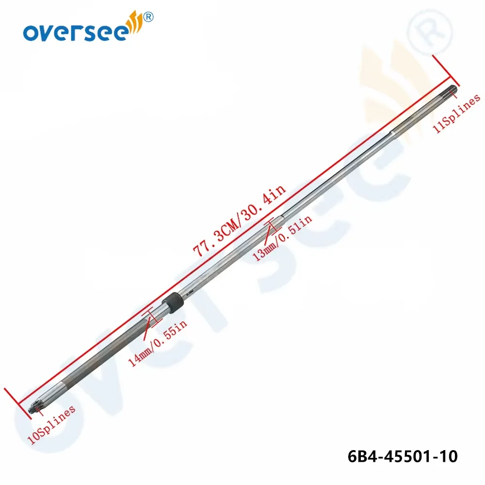 Oversee 6B4-45501-10 Driver Shaft Long For Yamaha 9.9HP 15HP 2 stroke 15D Outboard Engine Boat Motor Aftermarket Parts 6B4-45501