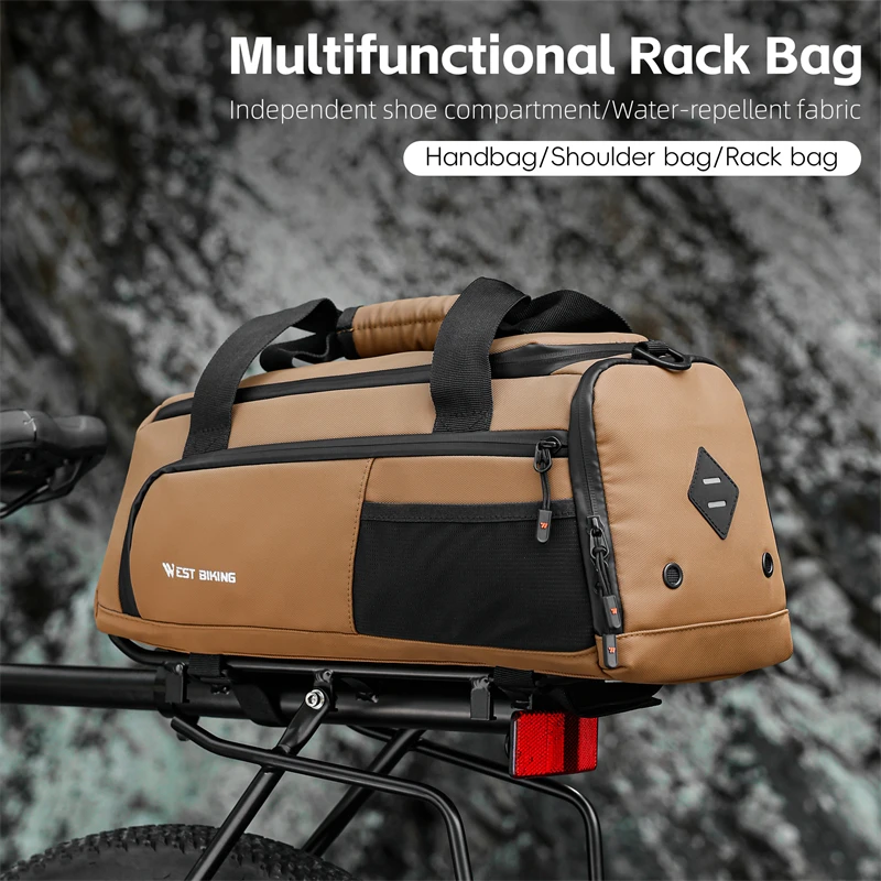 

Bicycle Panniers Multifunction Large Capacity Tote Bag Outdoor Cycling Travel Storage Mountain Bike Rear Seat Bag