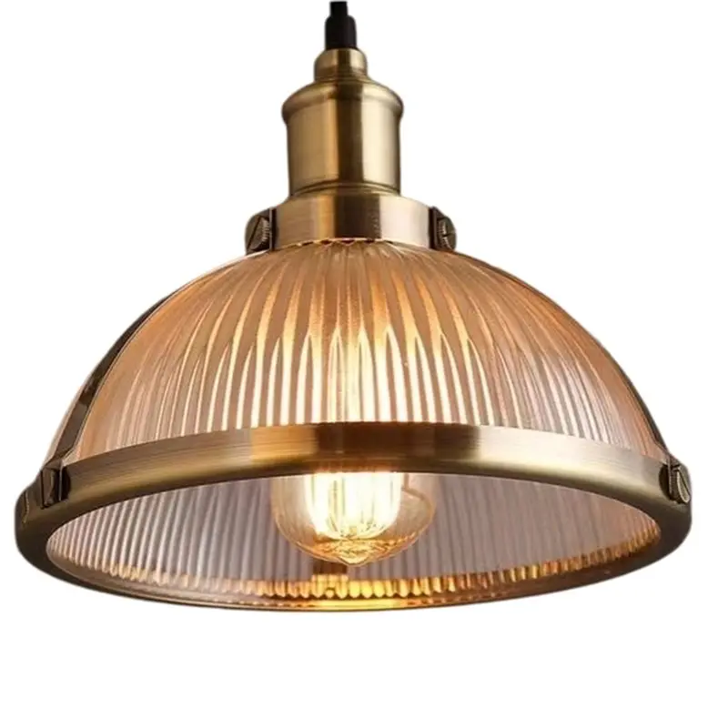 CHCH Vintage Loft-Style Elegant Glass And Iron Detail Vintage Pendant Light For Home Decor Lighting Fixtures B