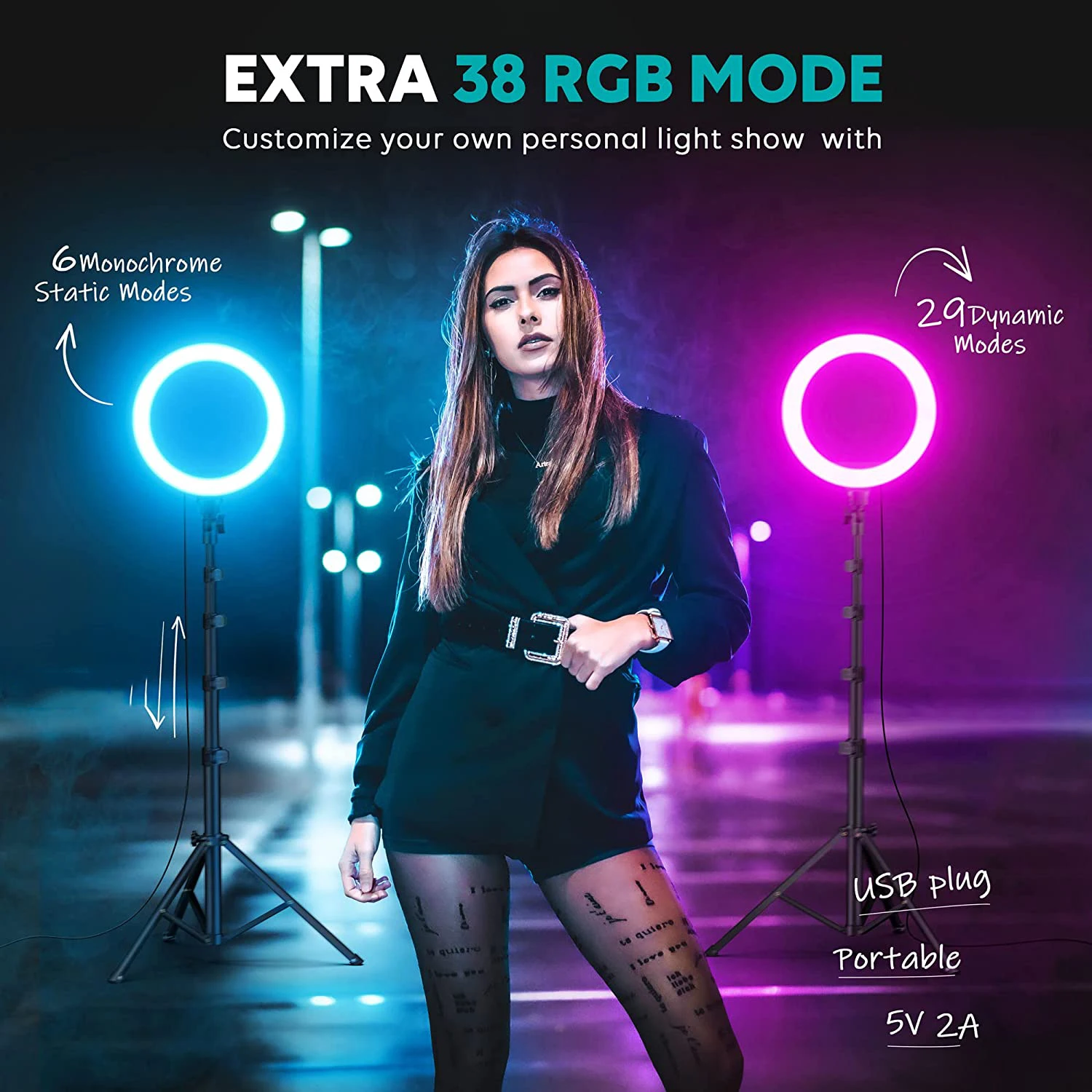 10 Zoll (26 cm) RGB-Ringlicht  – Selfie Stick Tripod Bewertung und Preis