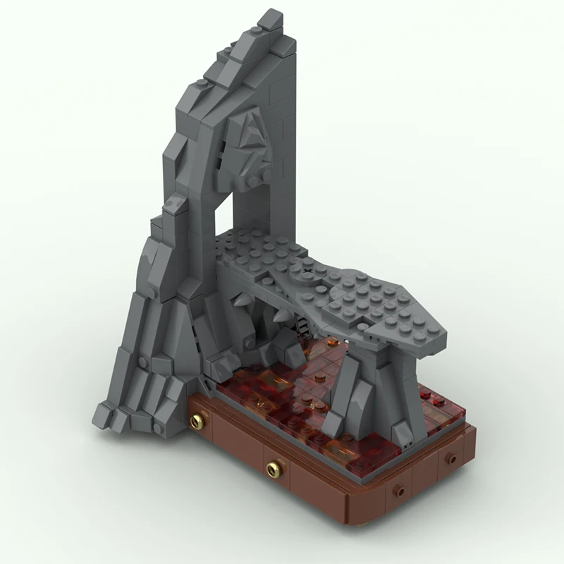 Ring-Film-Modell MOC Bausteine Felsen- und Waldeingang Modulare Technologie-Geschenke Urlaubs-Montage-Kinderspielzeug-Set