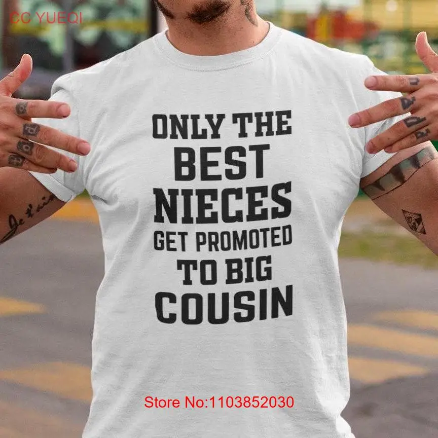 Футболка «Только лучшие Nieces Get Promoted To Big Cousin» Niece Cool Cousins Club Рождественский топ с длинными или короткими рукавами