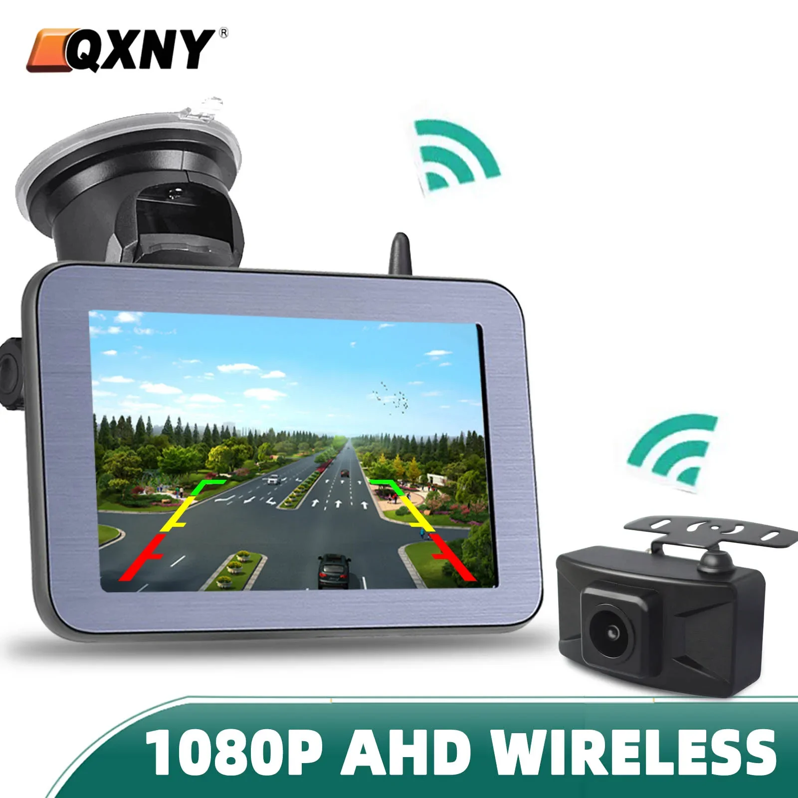 

Wireless AHD 1080P Backup Reversing Camera WIFI Rear View 4.3/5Inch HD Parking Monitor for Truck Bus Car Vehicle Night Vision