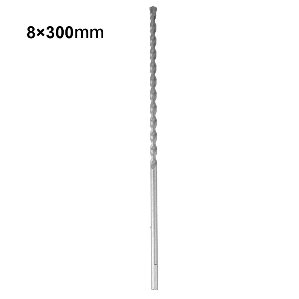 2pcs 300mm Long Masonry Concrete Drill Bit Triangle Shank Drill Bit For Drilling Limestone Masonry Light Concrete