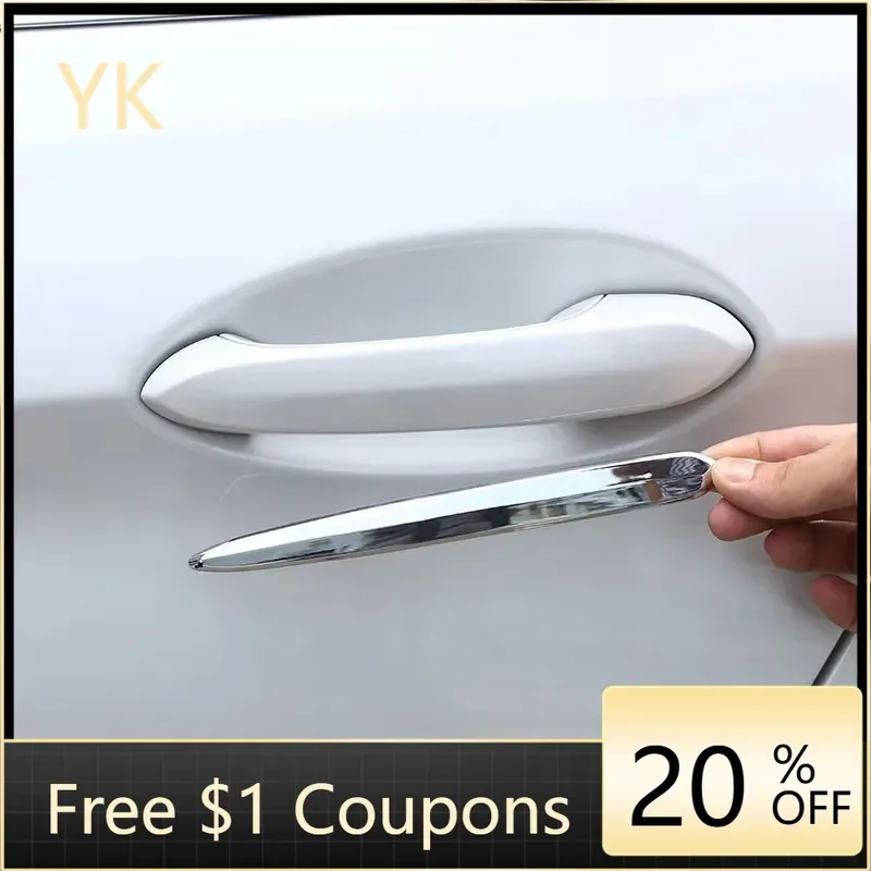 

For BMW 5 Series G30 G38 2018-2022 ABS Carbon Fiber Car Exterior Door Handle Strips Decoration Car Accessories