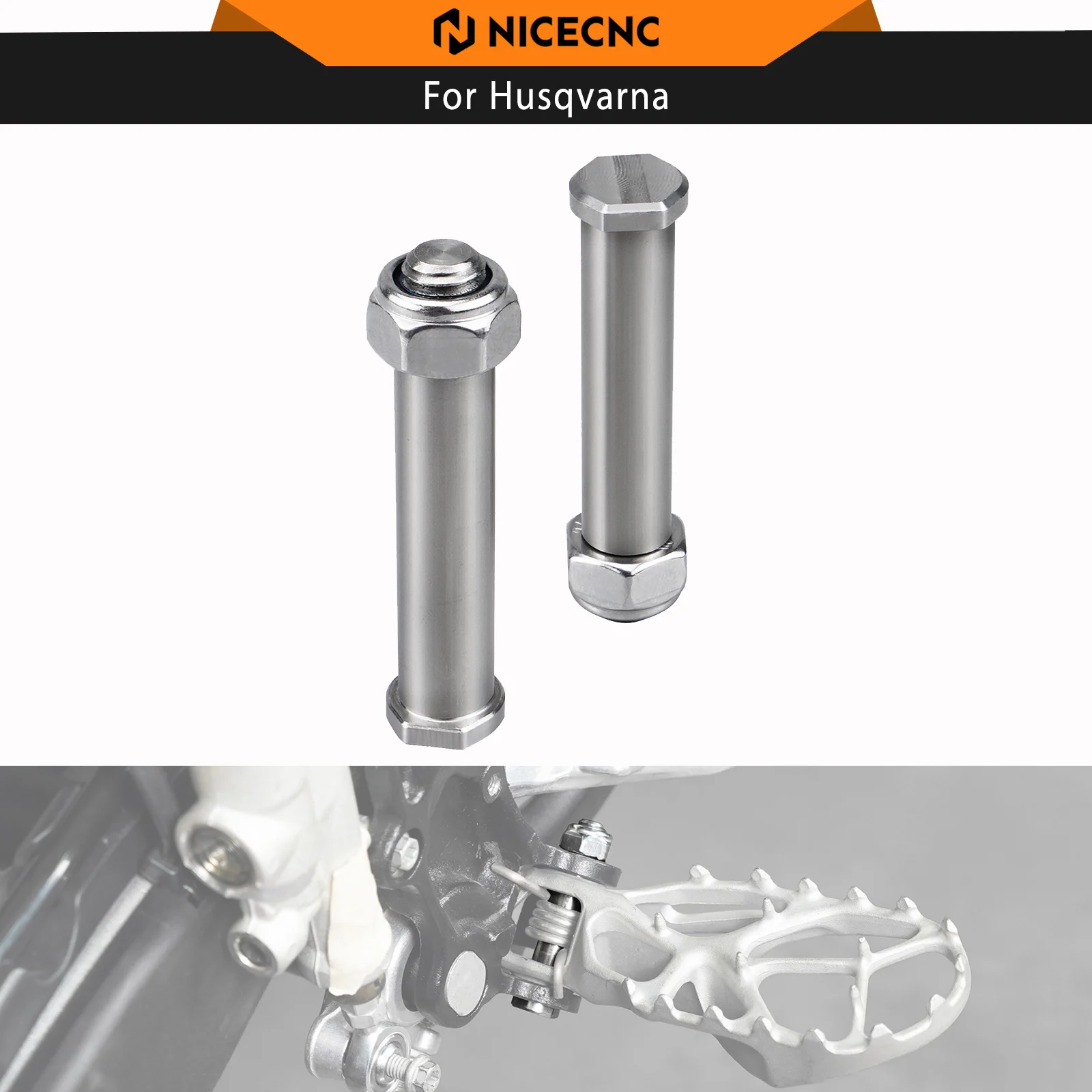 NICECNC Foot Peg Footrest Pins For Husqvarna TE300 TE250 FE350 FE450 FE501 2024 TX300 TC125 TC250 FC250 FC350 FX450 2023-2024