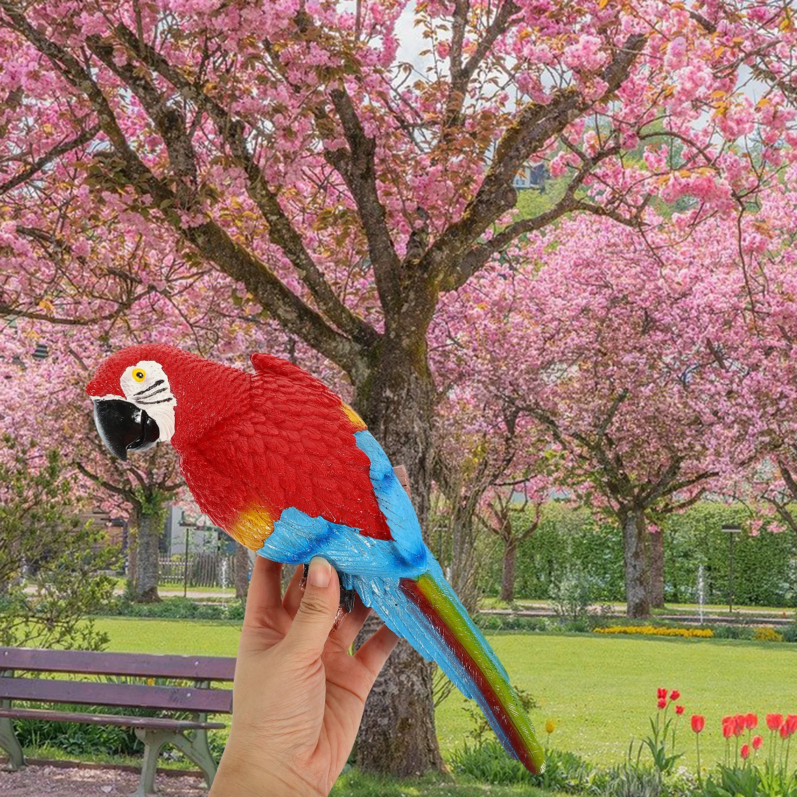 

Simulation Parrot Tree Pendant Realistic Resin Craft Outdoor Garden Decoration Yard Scene Adornment Resin Craft Parrot