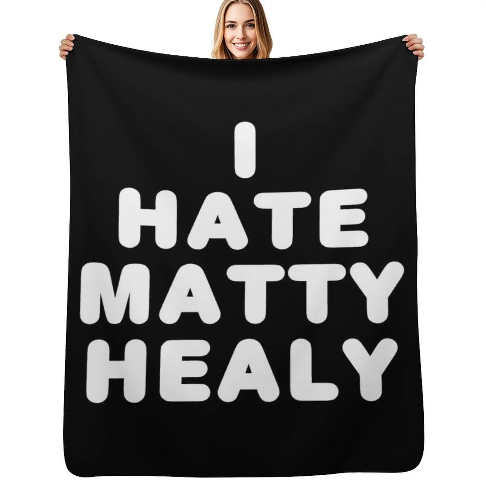 

i hate matty healy Throw Blanket All Season Soft Lightweight Blanket for Home