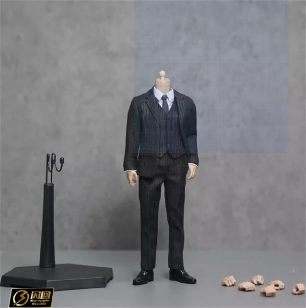 1/12 Scale Male Black striped suit set 2.0 Body Stand Toys  Customize Doll Model for 6 