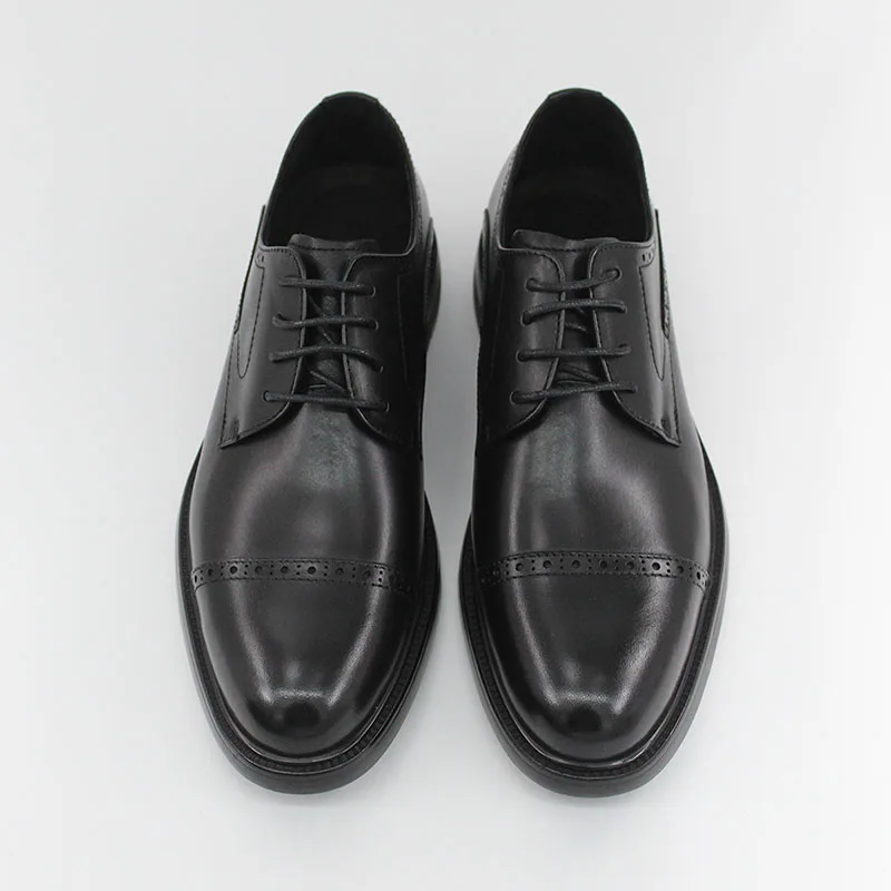 High quality Business Genuine Leather Shoes Men Breathable Formal Dress Shoes Male Office Oxford Wedding Flats Footwear