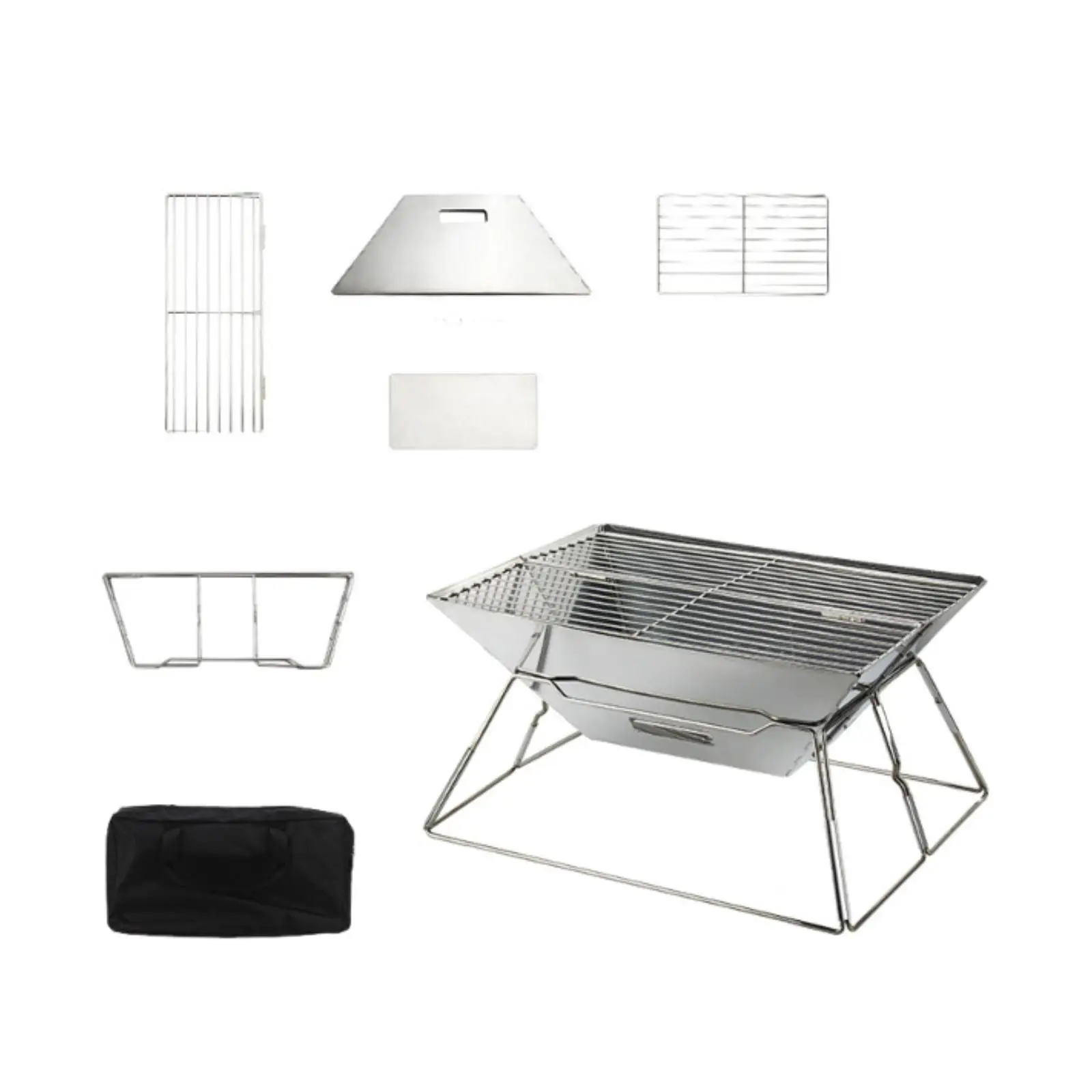 

Camping Charcoal Grill Folding Camping Furnace for Hiking Fishing Backyard