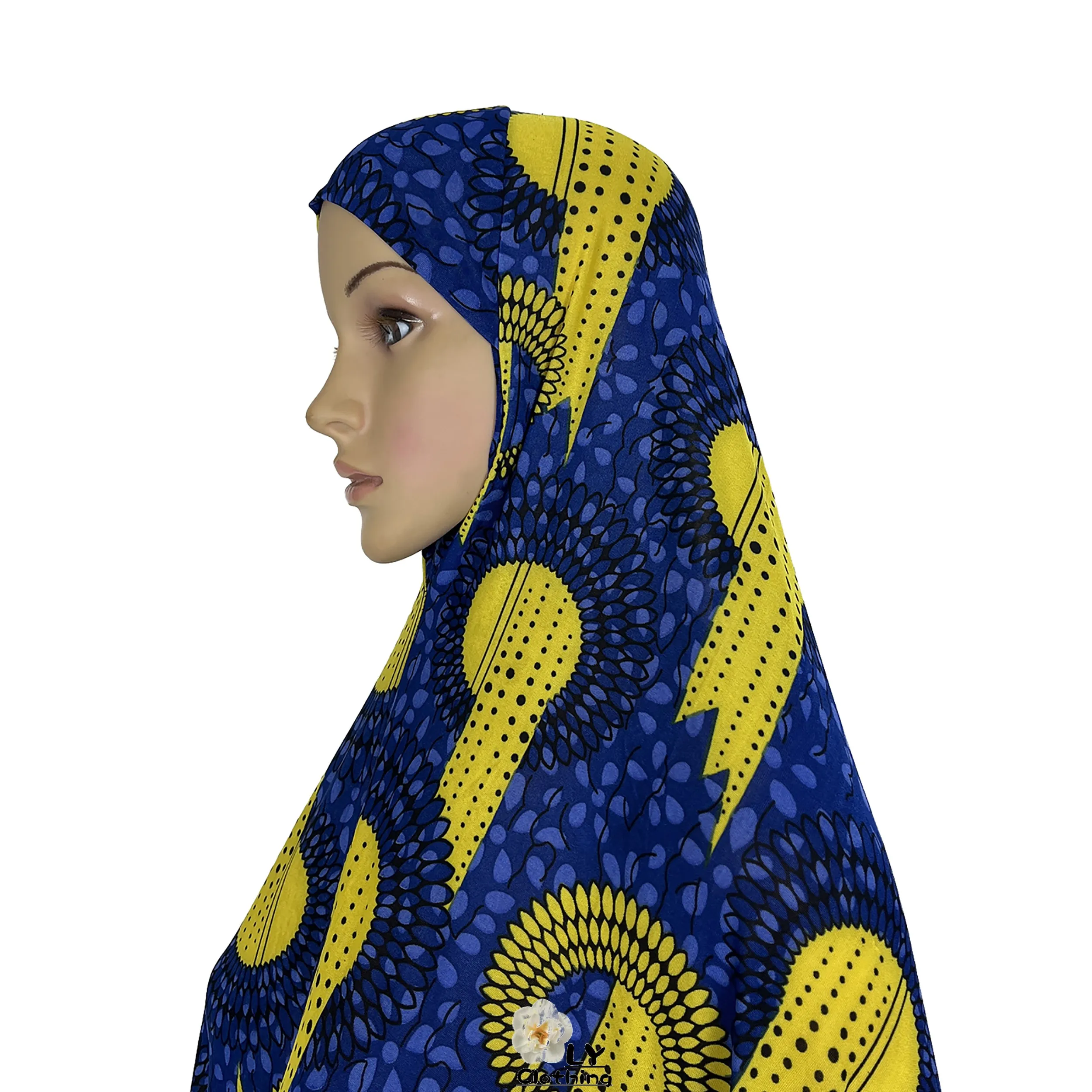 New Dubai Islamic Robe Ramadan Womens Hooded Abaya African Sleeveless Loose Soft Prayer Garment Muslim Floral Dress With Hijab