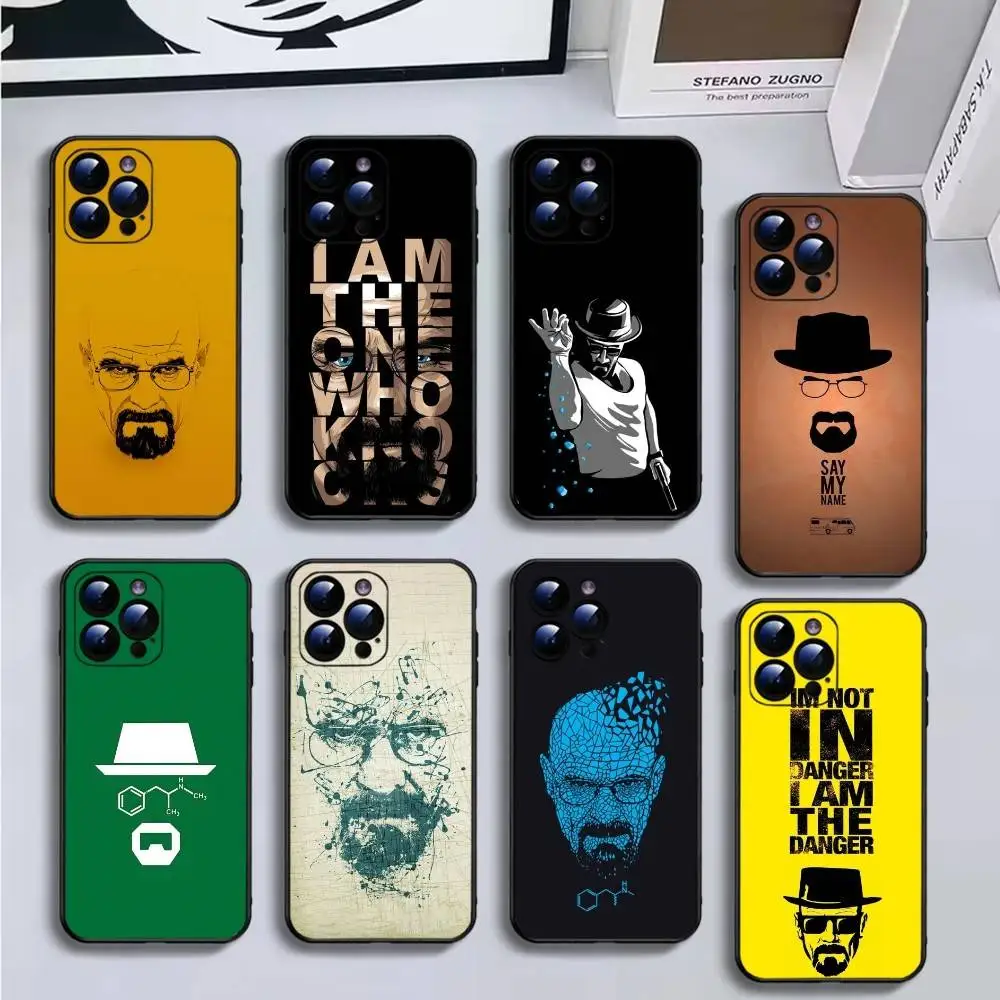 

Breaking B-Bad TV Phone Case For iPhone17,16,15,14,13,12,11 Plus,Pro Max,Soft Black Cover